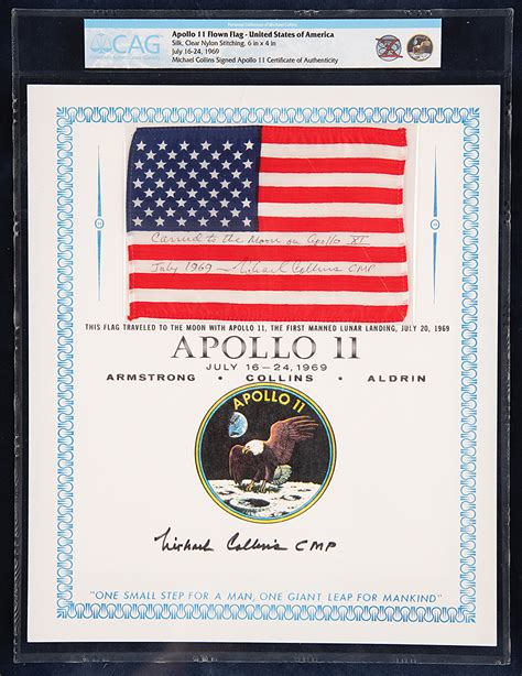 Apollo 11 Flown American Flag - From the Personal Collection of