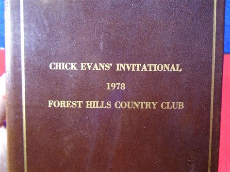 1978 *Chick Evans* Golf Book PP-102 **FOREST HILLS COUNTRY CLUB ...