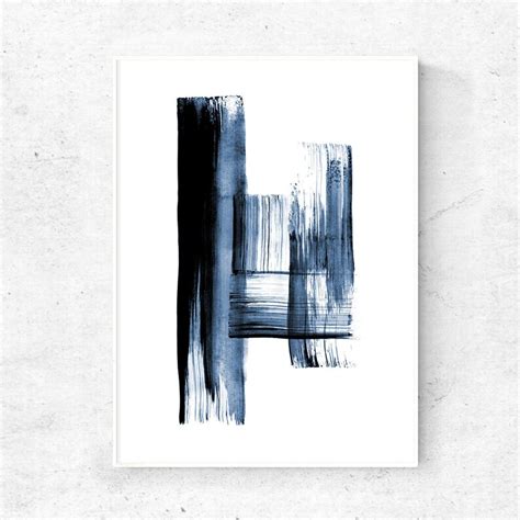 Navy Blue Abstract Painting Digital Download Art Printable - Etsy