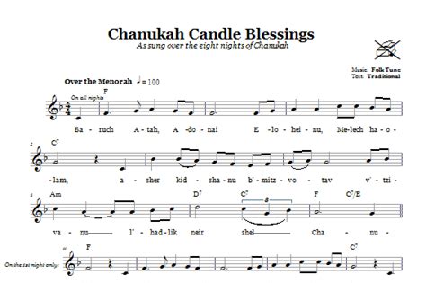 Chanukah Candle Blessings | Sheet Music Direct