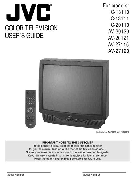 JVC AV-27115 USER MANUAL Pdf Download | ManualsLib