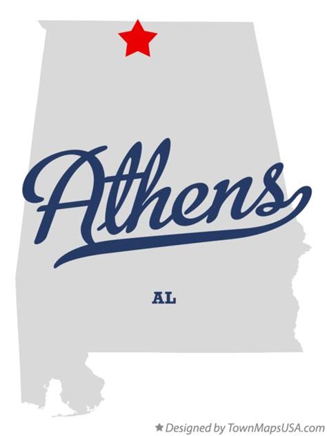 Map of Athens, AL, Alabama