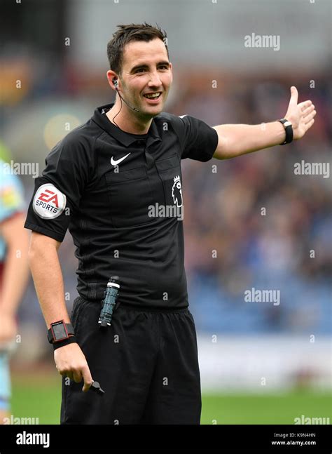 Match referee Chris Kavanagh during the Premier League match at Turf Moor, Burnley Stock Photo ...