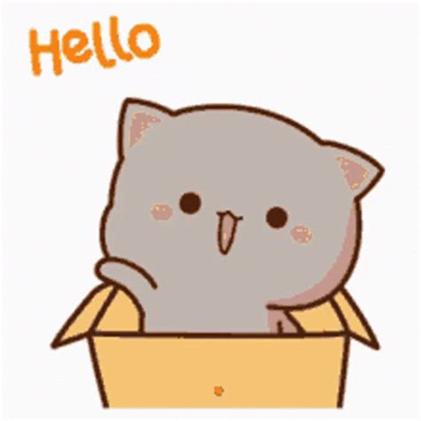 Peach Cat And Goma Cat Wave GIF - PeachCatAndGomaCat Wave Hi - Discover ...