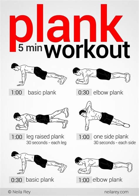 Plank Time! | Plank workout, 5 min workout, Workout routine