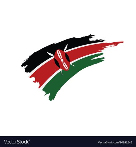 Kenya flag Royalty Free Vector Image - VectorStock