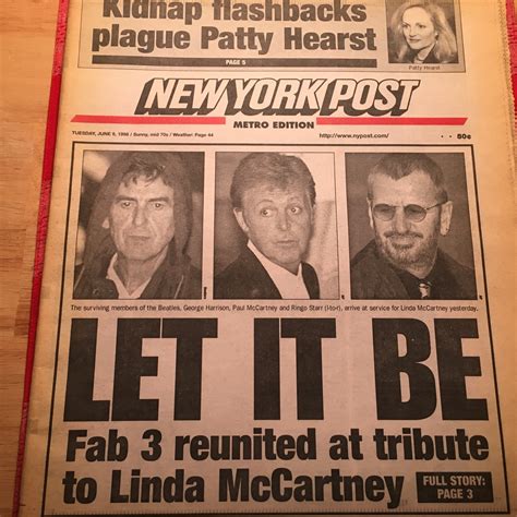 New York Post-June 9, 1998-Beatles Reunion | Collectors Weekly