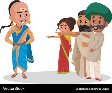 Tenali ramakrishna cartoon character Royalty Free Vector