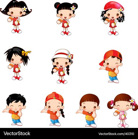 Cute kids Royalty Free Vector Image - VectorStock