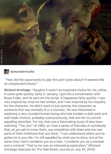 Richard on choosing the role of Dolarhyde.