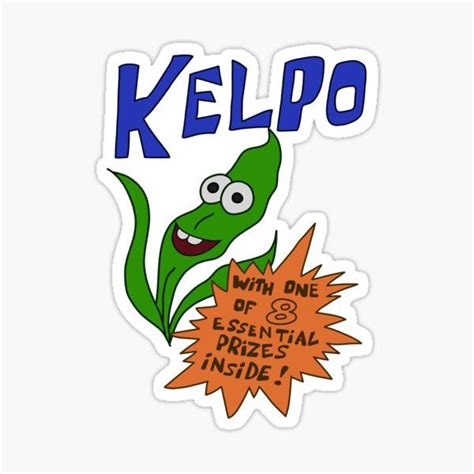 kelpo with one of the essential prize inside sticker on a white background