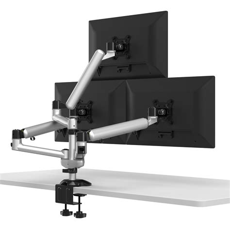 Triple Monitor Desk Mount w/ Independent Full Motion & Quick Release