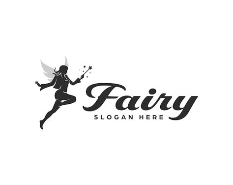 Premium Vector | Flying fairy logo. a simple yet sophisticated logo ...