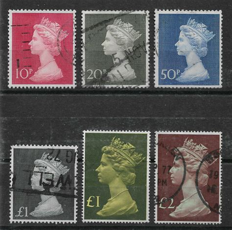 Great Britain lot of 6 stamps, Queen Elizabeth-II, VF USED (A-7) | Great Britain, Stamp / HipStamp