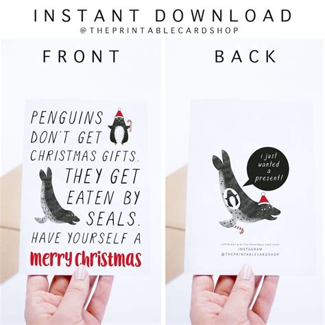 Funny Christmas Cards Instant Download Dark Humor Christmas - Etsy