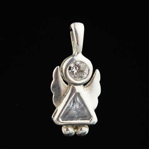 Silver angel pendant - Idla Antiik