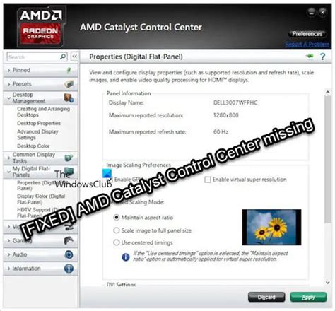 AMD Catalyst Control Center missing in Windows computers