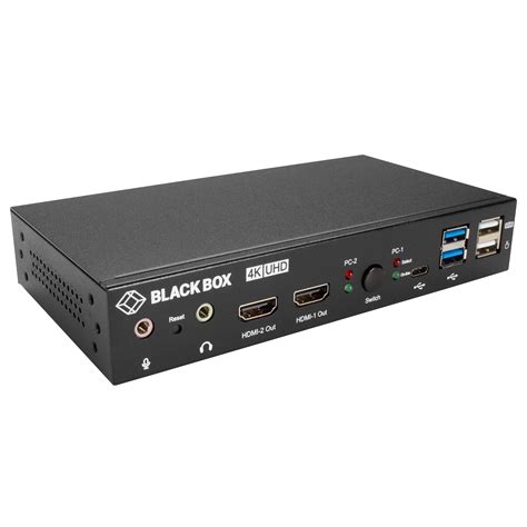 Black Box 4K Desktop KVM Switch Provides Control of Two Computers With Mixed HDMI and ...