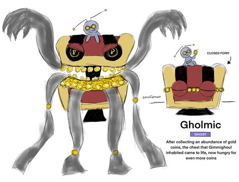 Gimmighoul evolution concept (fakemon) by Sonniemon on DeviantArt