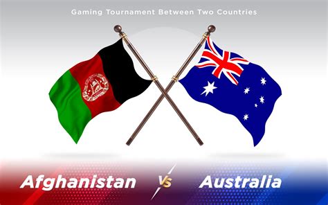 Afghanistan vs Australia Two Countries Flags Background Design ...