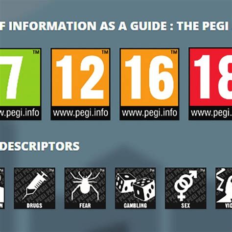 PEGI (Pan-European Game Information) provides age classifications for ...