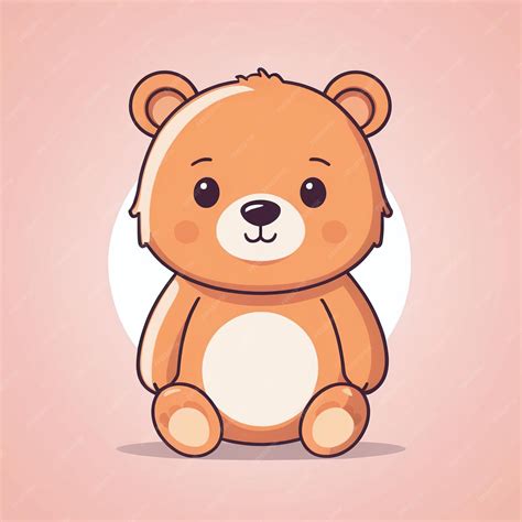 Premium Photo | Cute kawaii teddy bear cartoon illustration for kids