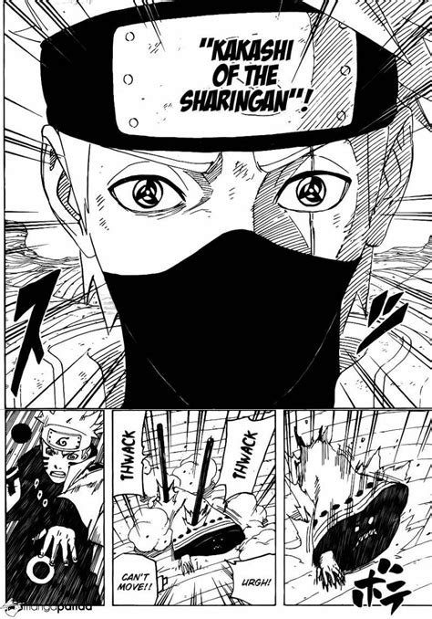 Naruto Manga 688 - Obito gave his eyes to Kakashi again. Kakashi of the ...