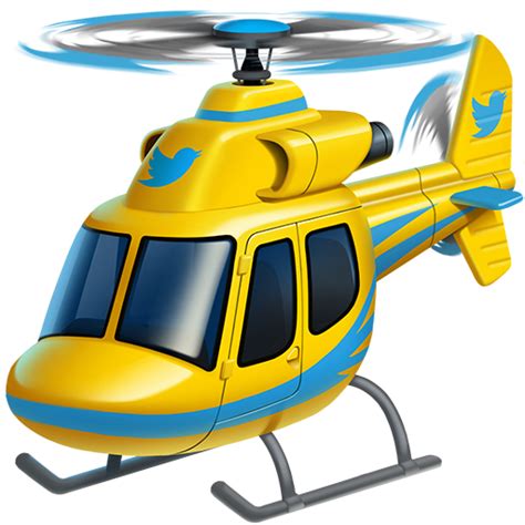 🚁 Helicopter on Twitter Emoji Stickers 13.1