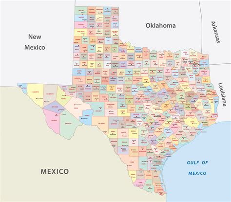 Texas Counties Map | Mappr