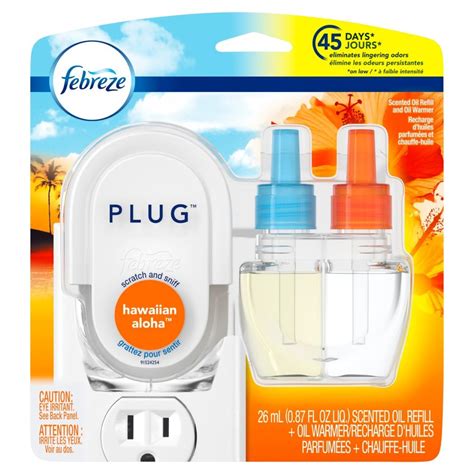 Febreze Febreze Plug Scented Oil Refill and Oil Warmer, Hawaiian Aloha, 0.87 fl oz | The Home ...