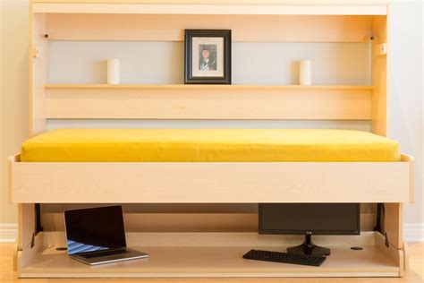 Smart Spaces Hiddenbed Convertible 2-in-1 Murphy Wall Bed and Desk ...