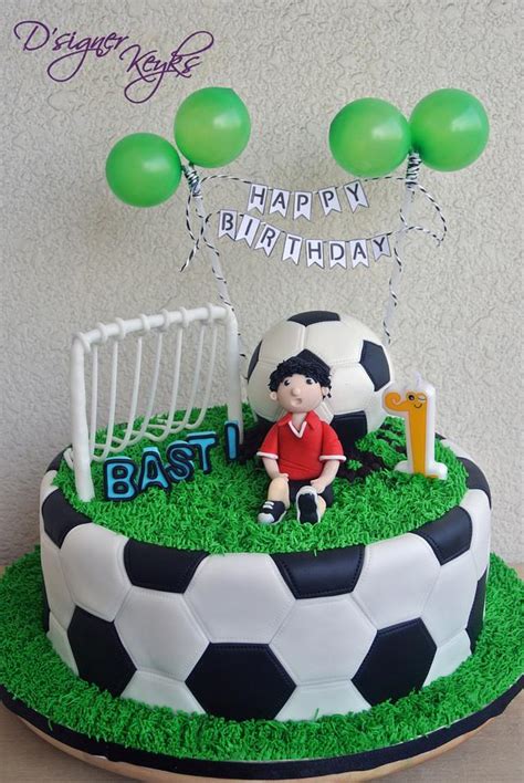 Soccer Theme Cake - Decorated Cake by Phey - CakesDecor