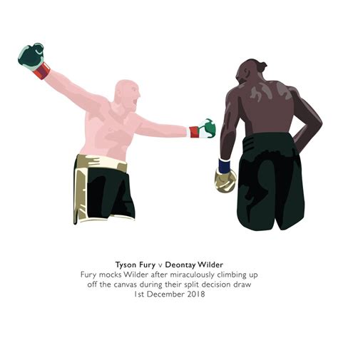 Tyson Fury V Deontay Wilder Illustrated Boxing Print / Poster - Etsy