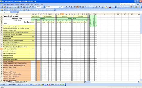 Wedding Planning Template Excel
