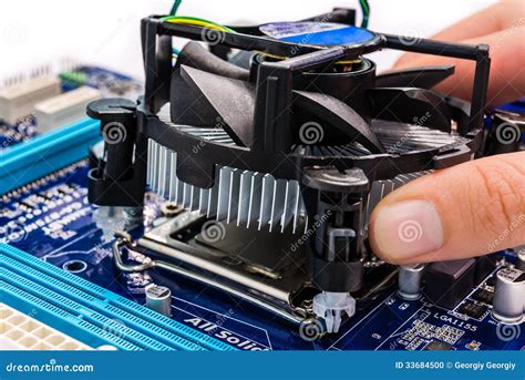 Installing CPU Cooler Stock Photo - Image: 33684500