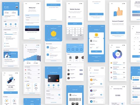 Mobile Bank App UI Kit Sketch freebie - Download free resource for Sketch - Sketch App Sources