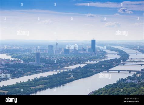 Austria, Vienna, View of the River Danube and Vienna Stock Photo - Alamy