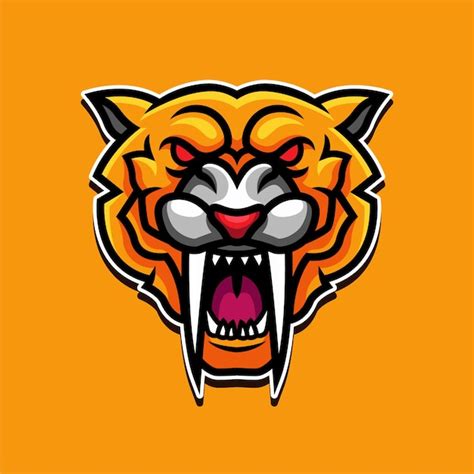 Premium Vector | Yellow panther mascot character logo design illustration