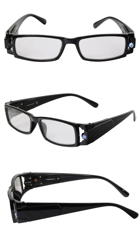 Rechargeable Led Reading Glasses Glass Frame With Lights Plastic ...