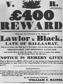 Eureka Rebellion - A reward of 400 pounds was issued for Peter Lalor and George Black | Eureka ...