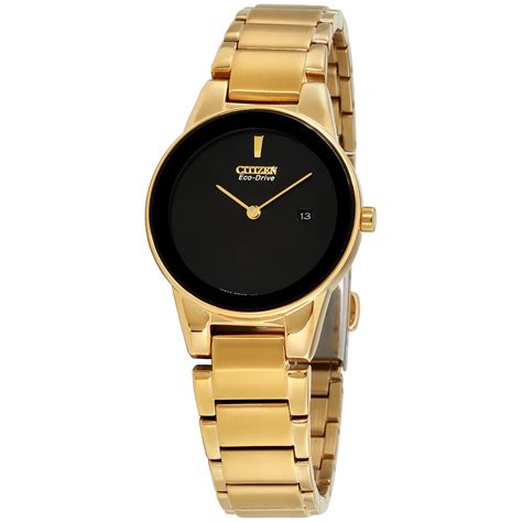 CITIZEN - CITIZEN Women's Gold-Tone Eco-Drive Axiom Steel Watch GA1052-55E - Walmart.com ...