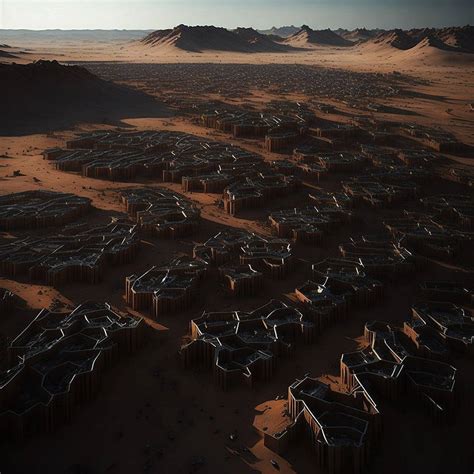 A huge human settlement on Mars by ishi99 on DeviantArt