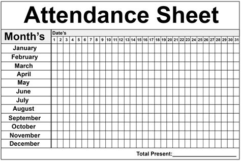 Printable 2020 Attendance Calendar Template | Example Calendar Printable