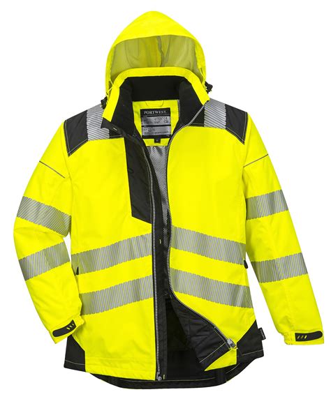 Portwest Men's PW3 Vision High Visibility Rain Jacket — iWantWorkwear