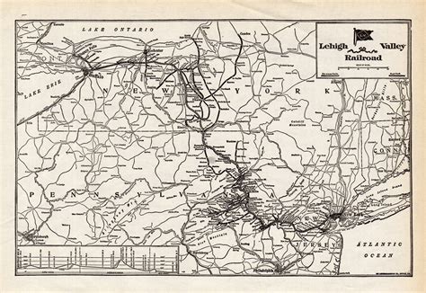 1934 Antique LEHIGH VALLEY Pennsylvania Railroad Map Vintage | Etsy in 2021 | Map wall art, Art ...