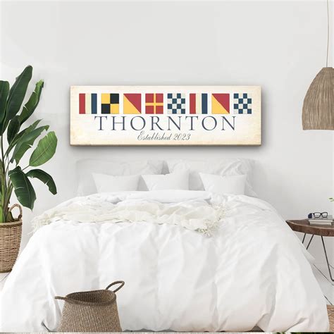 Personalized Nautical Flags Wall Decor – Off The Square Designs