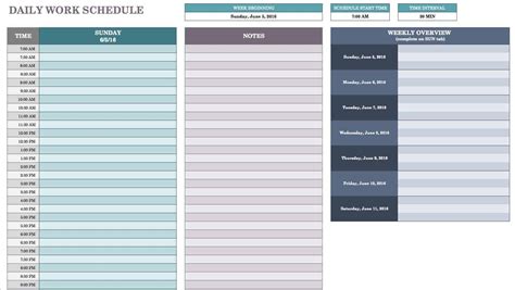 Free Daily Schedule Templates for Excel - Smartsheet