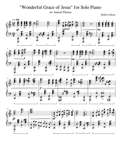 Wonderful Grace of Jesus for Solo Piano Sheet music for Piano (Solo) | Musescore.com