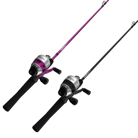 Zebco 33 Spincast Reel and Fishing Rod Combo, 6-Foot 2-Piece Rod; Assortment: Available in Black ...