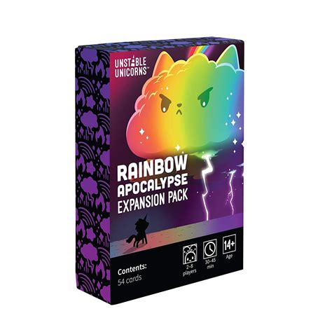 Unstable Unicorns Rainbow Apocalypse Expansion Pack, Card Games - Amazon Canada | Unicorn card ...